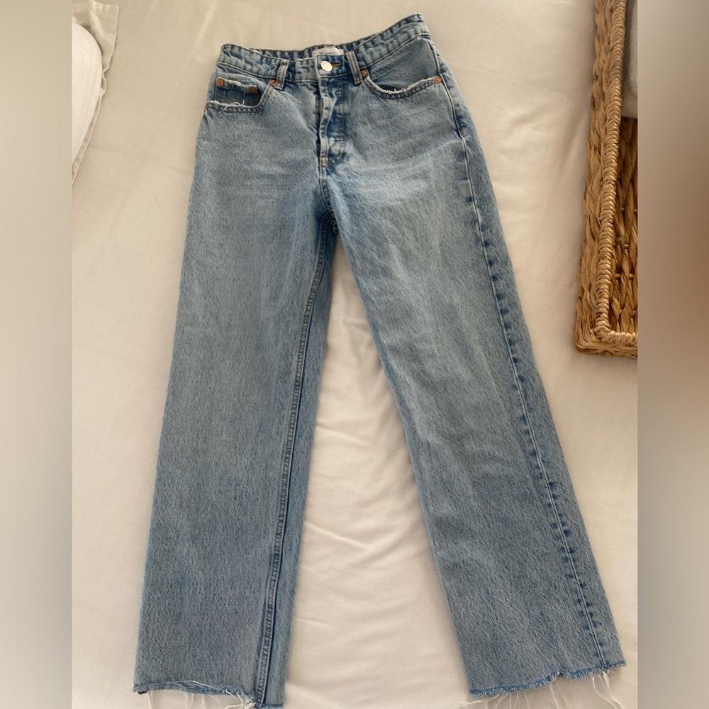 Zara High Rise Straight Jean